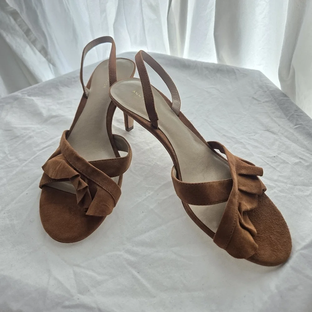 Pretty Ruffle Sandals EUC - Picture 2 of 8